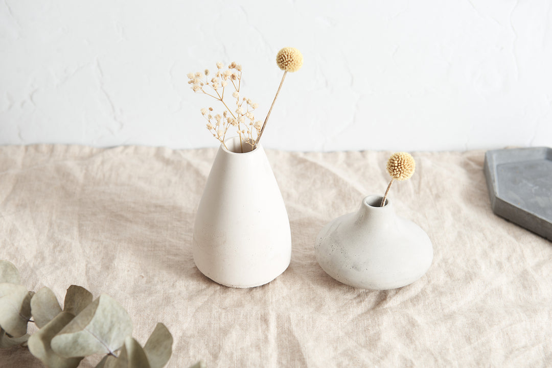 Minimalist Concrete Bud Vases
