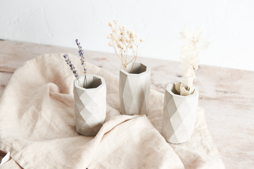 Geometric Concrete Vase Pots