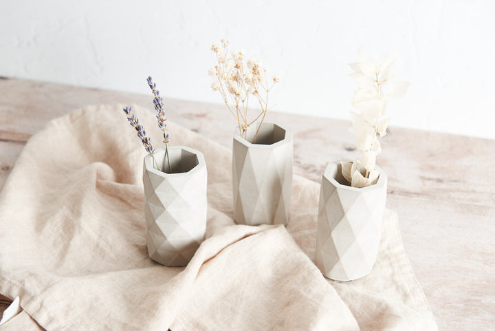 Geometric Concrete Vase Pots