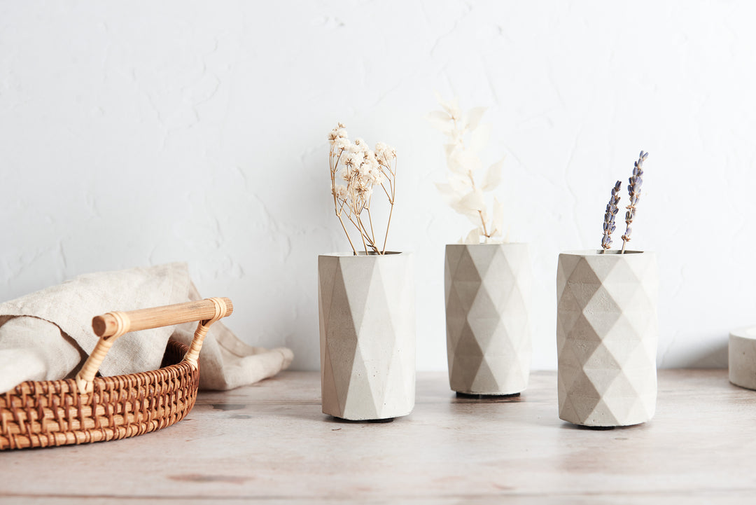 Geometric Concrete Vase Pots