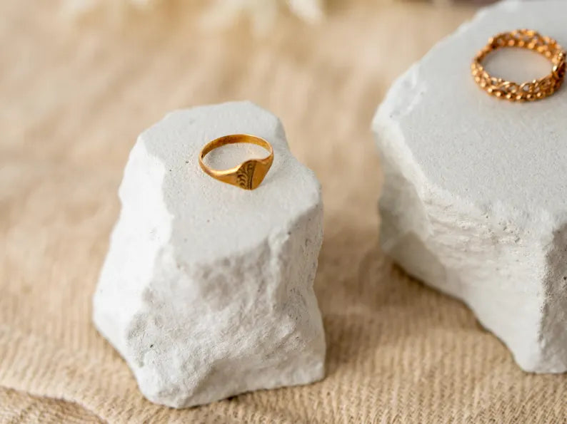 Concrete Rock Jewelry Display