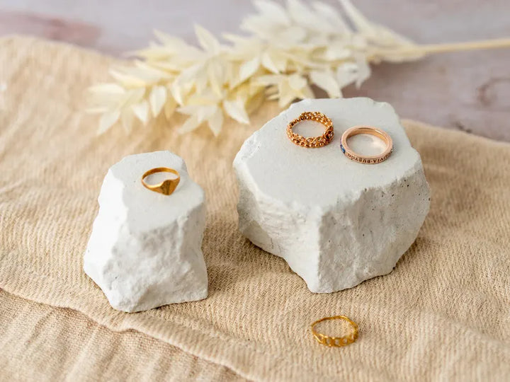 Concrete Rock Jewelry Display