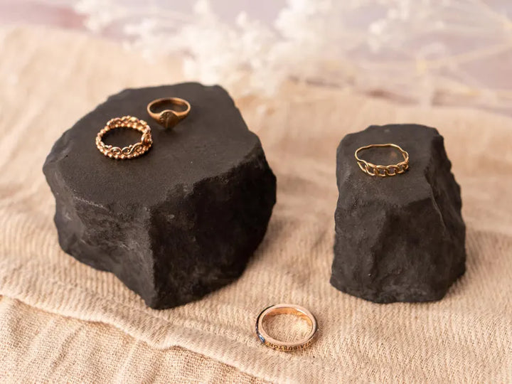 Concrete Rock Jewelry Display