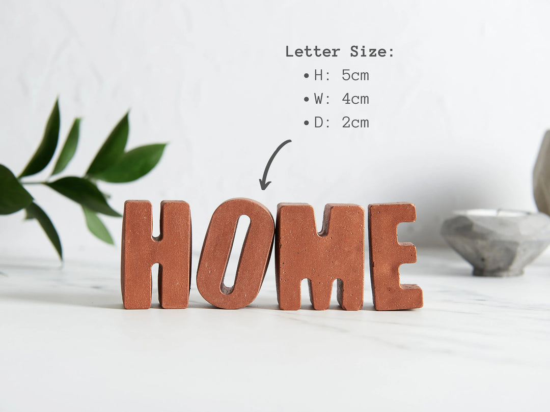 3D Copper Concrete Letters