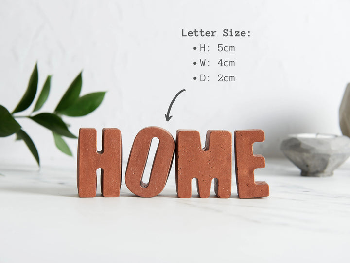 3D Copper Concrete Letters