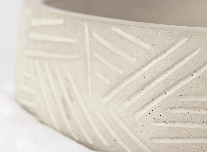 Textured Round Concrete Bowl