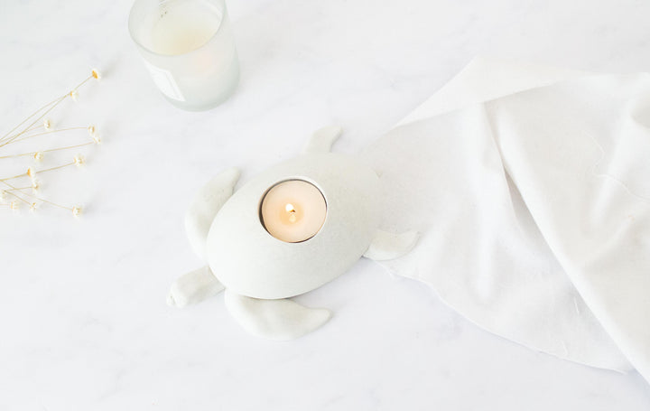 Turtle Concrete Tea Light Holder